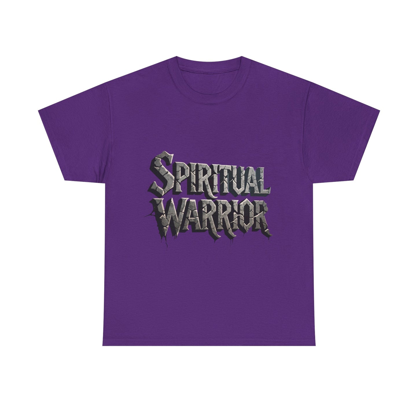 Spiritual Warrior T-Shirt — Gothic Lettering Faith & Strength Tee