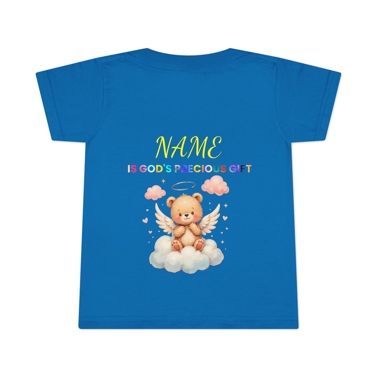 Toddler T-Shirt — Personalized "Child's Name Is God’s Precious Gift" Angel Bear Tee