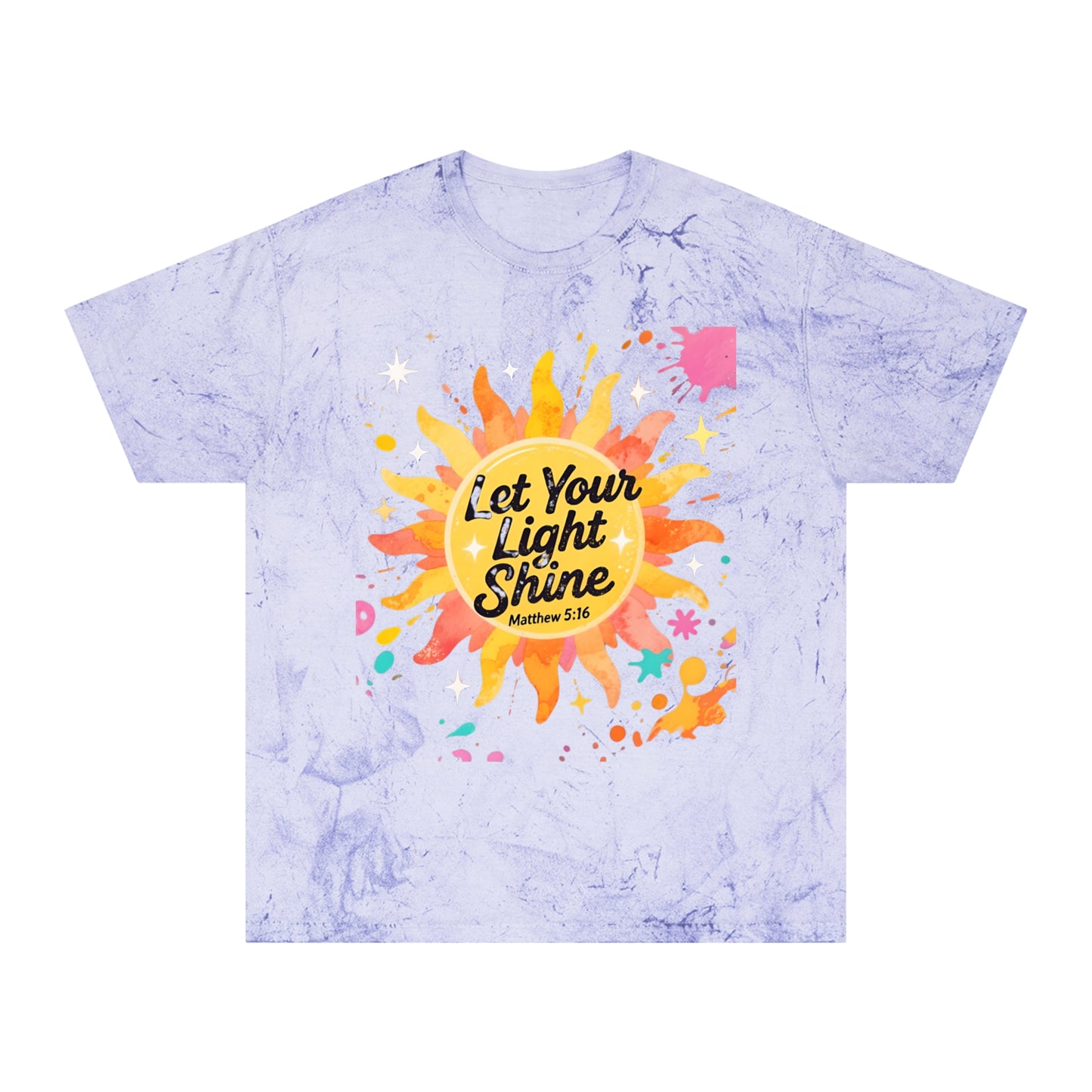 Christian Sunburst Graphic Tee - Let Your Light Shine Unisex T-Shirt