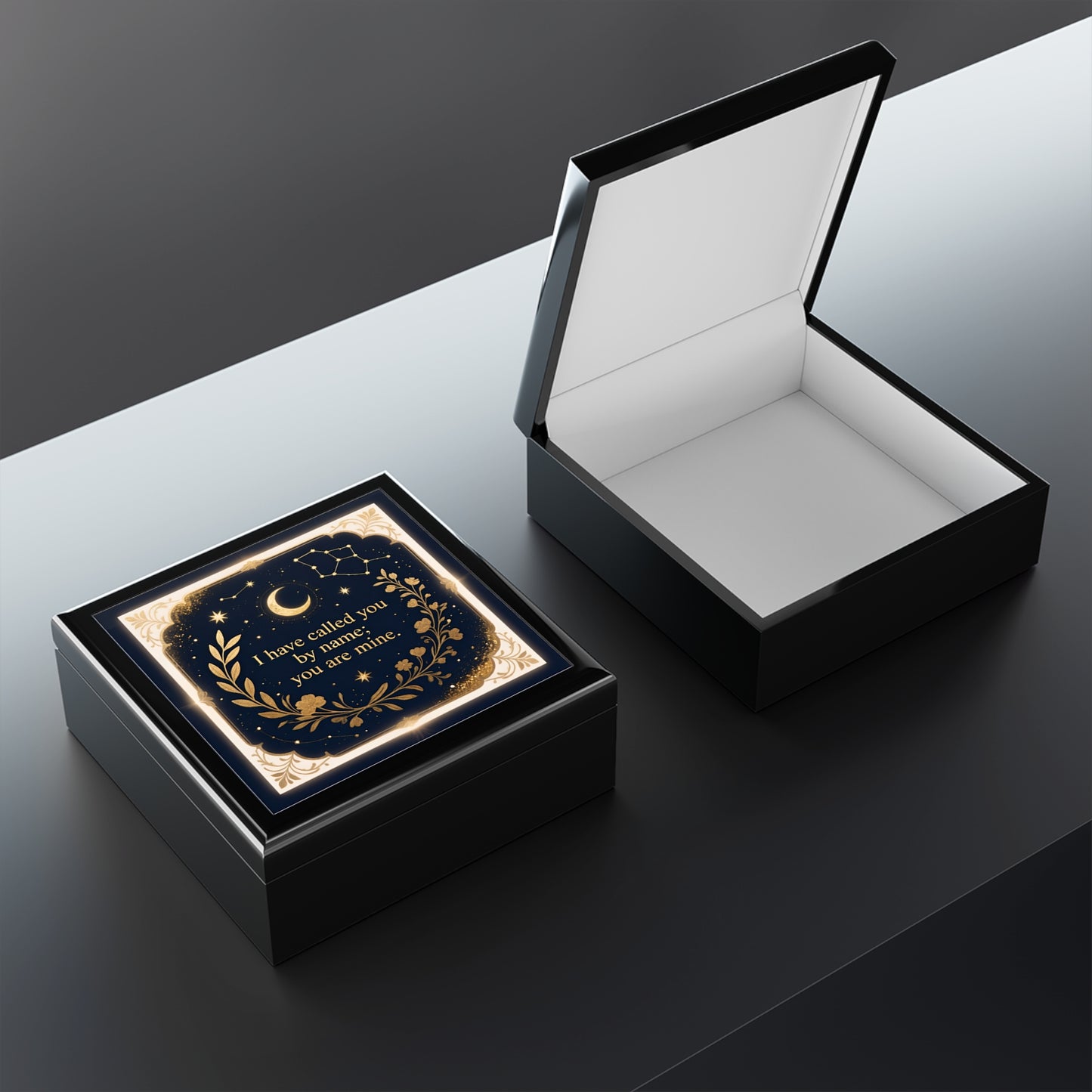 Keepsake Jewelry Box — "I Have Called You by Name; You Are Mine" Celestial Trinket Box