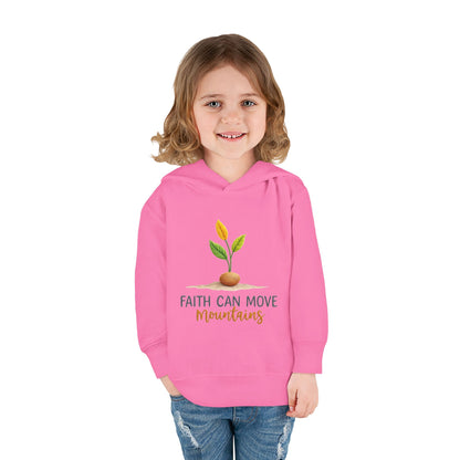Toddler Hoodie - "Faith Can Move Mountains" Plant Graphic
