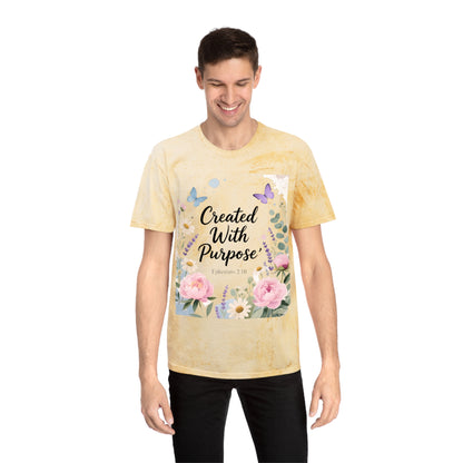 Created With Purpose Floral T‑Shirt Meaningful Gifts