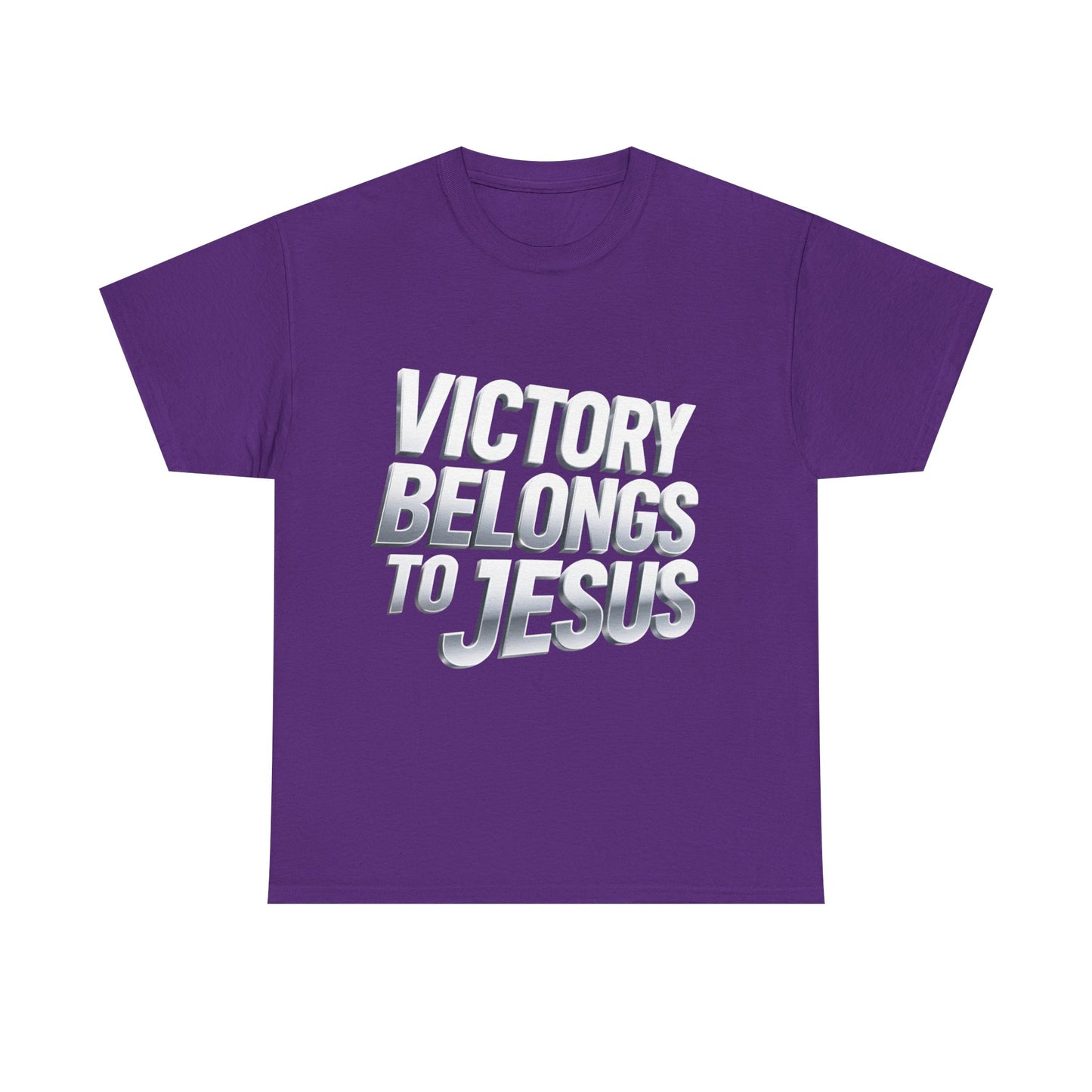 Victory Belongs to Jesus T-Shirt — Heavyweight Christian Faith Tee