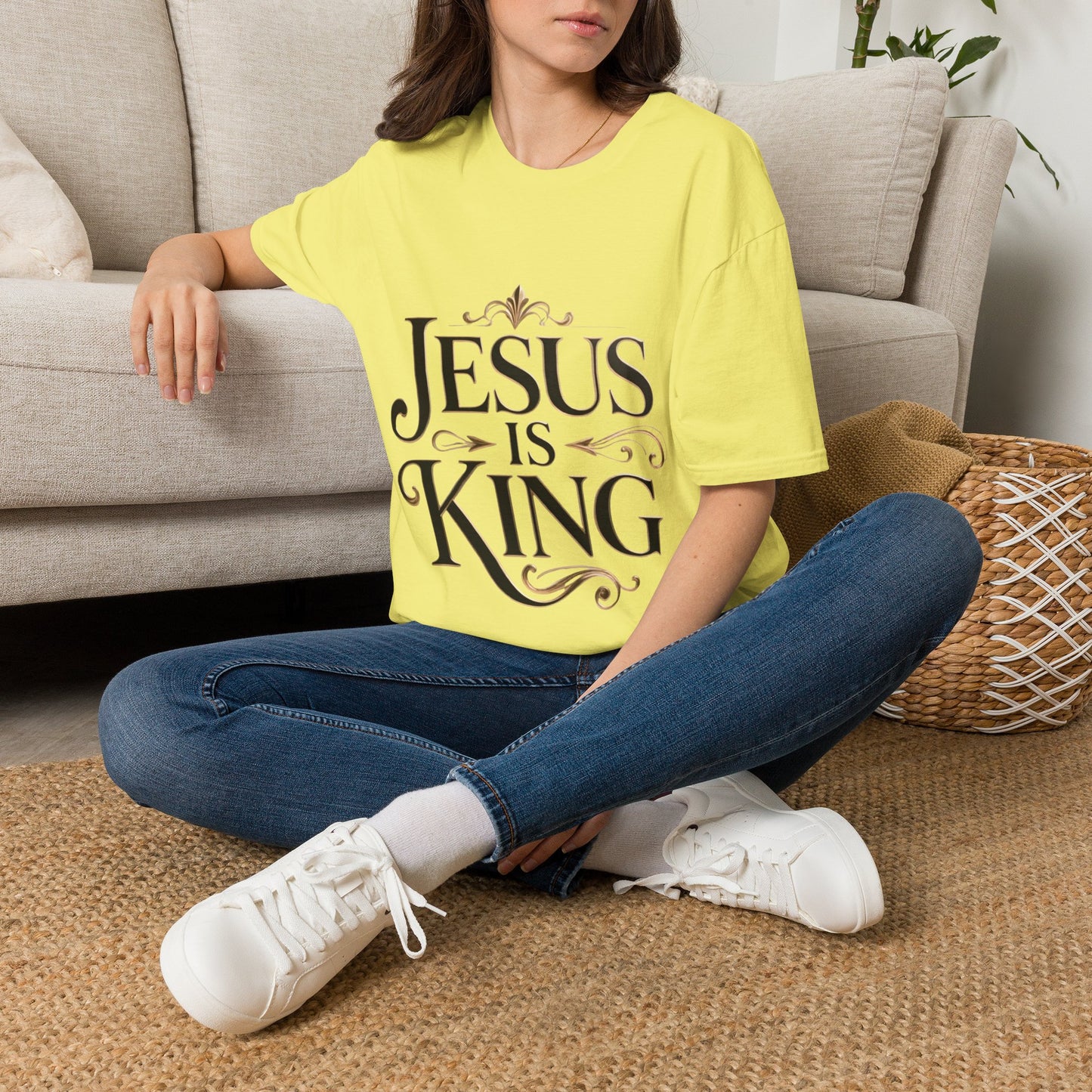 Jesus Is King T-Shirt — Christian Faith Graphic Tee, Inspirational Worship Shirt