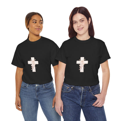 Floral Cross Tee — Delicate Bloom Christian T-Shirt | Meaningful gifts for teens and adults