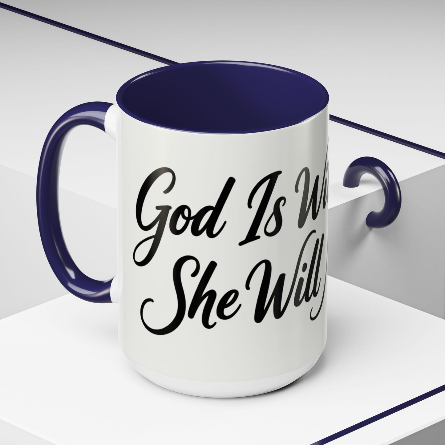 Inspirational Script Coffee Mug — "Strength Lives in Small, Steady Moments" (11/15 oz)