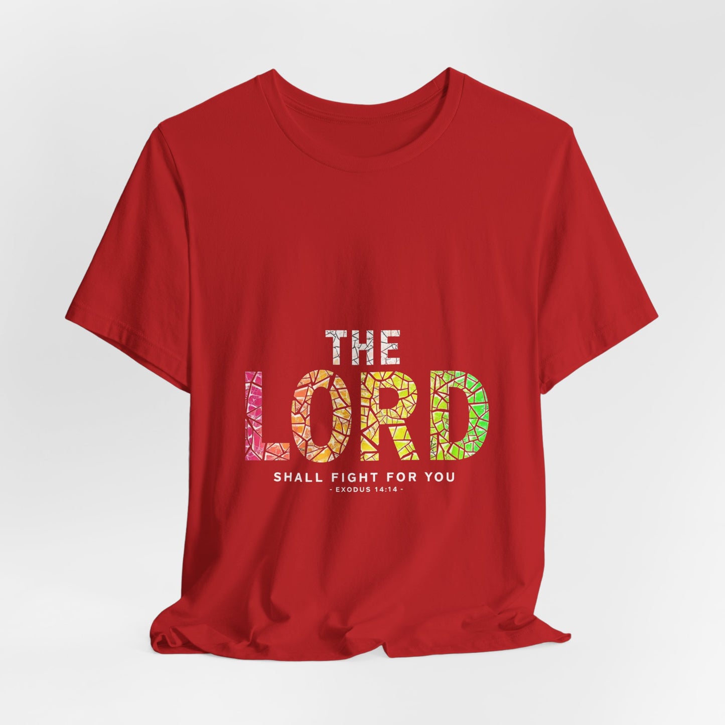 The LORD multicolor mosaic Tee | T-Shirt, Christian faith typography