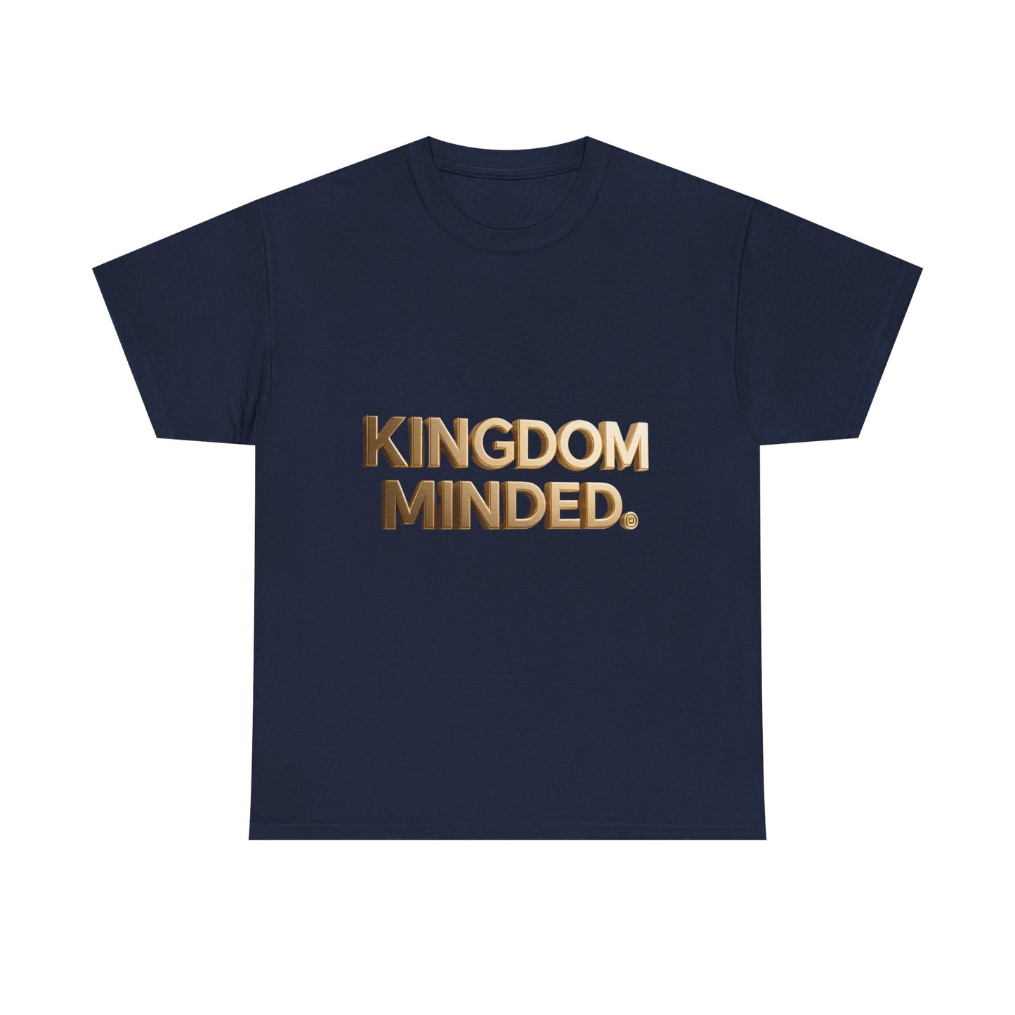 Faith & Focus Tee — Gold Typography Cotton Shirt