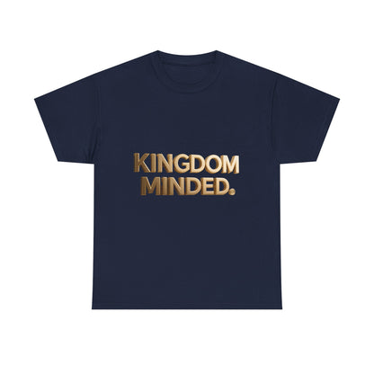 Faith & Focus Tee — Gold Typography Cotton Shirt