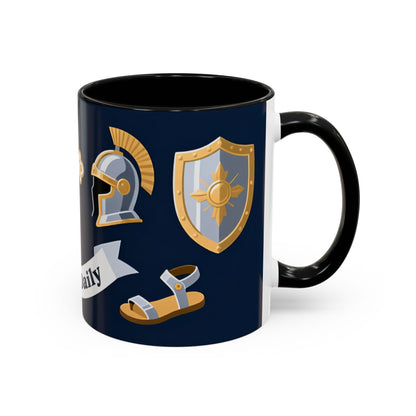 Christian Knight Coffee Mug — “Suit Up Daily” Accent Ceramic Mug