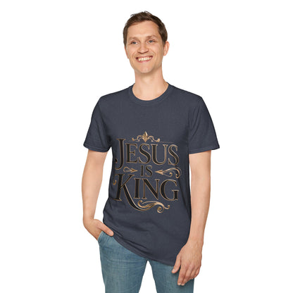 Jesus Is King T-Shirt — Christian Faith Graphic Tee, Inspirational Worship Shirt