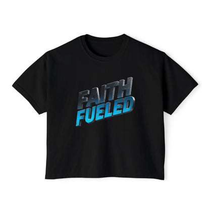 Faith Fueled Boxy Tee — Women's Inspirational Graphic Tee