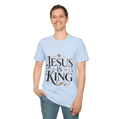 Jesus Is King T-Shirt — Christian Faith Graphic Tee, Inspirational Worship Shirt