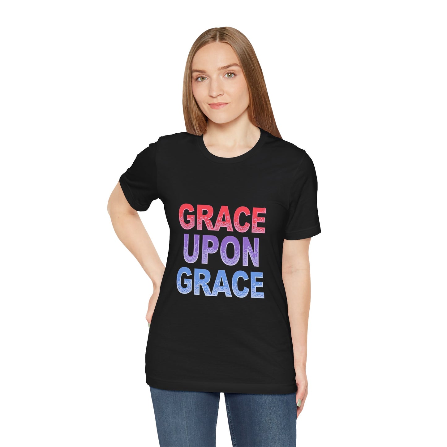Inspirational Grace Upon Grace Shirt | Christian Typography Tee | Thoughtful Gift Idea