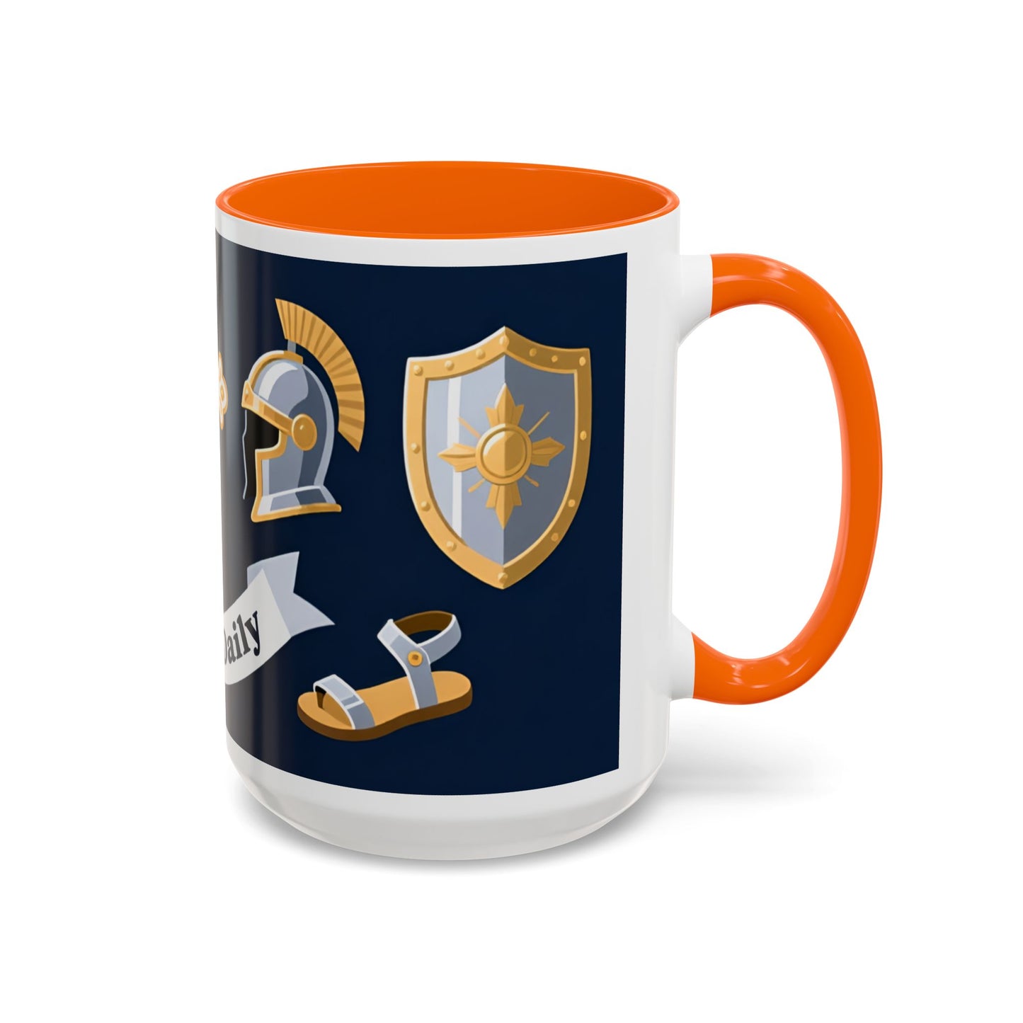 Christian Knight Coffee Mug — “Suit Up Daily” Accent Ceramic Mug