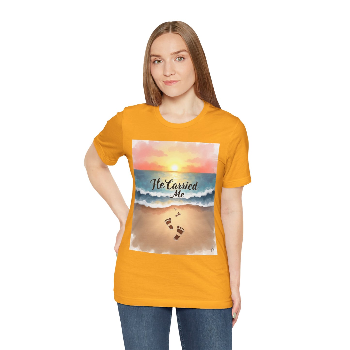 He Carried Me Scripture Tee | Inspirational Christian Faith Shirt