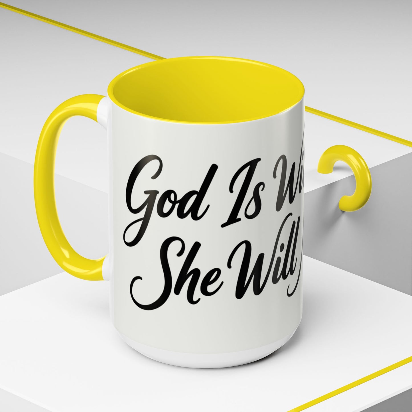 Inspirational Script Coffee Mug — "Strength Lives in Small, Steady Moments" (11/15 oz)
