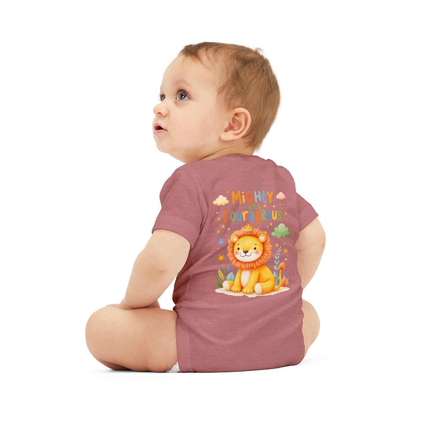 Mighty and Courageous Lion Infant One‑Piece Bodysuit | Perfect Gift for Baby Showers | Birthday Gifts