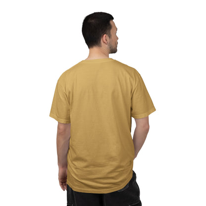 Garment-Dyed Statement Tee — Bold Single-Word Typographic Front