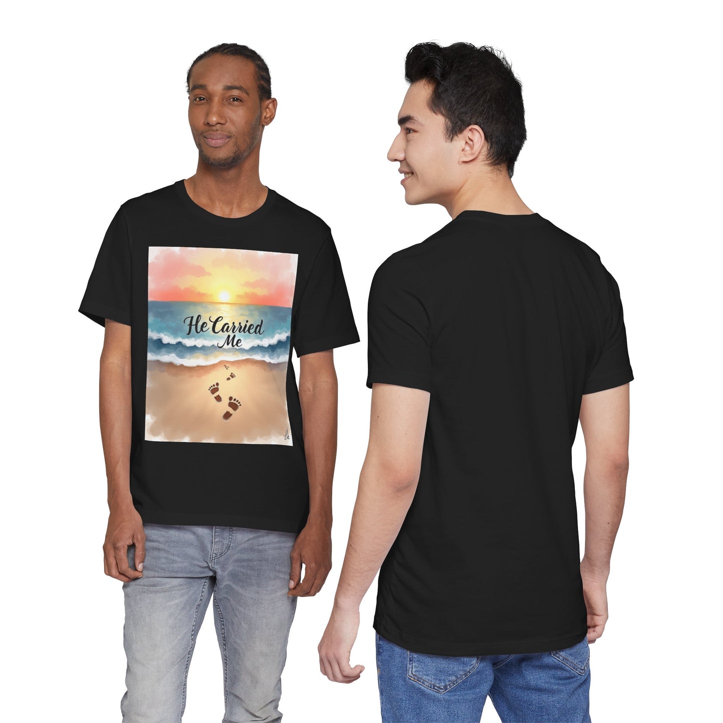 He Carried Me Scripture Tee | Inspirational Christian Faith Shirt