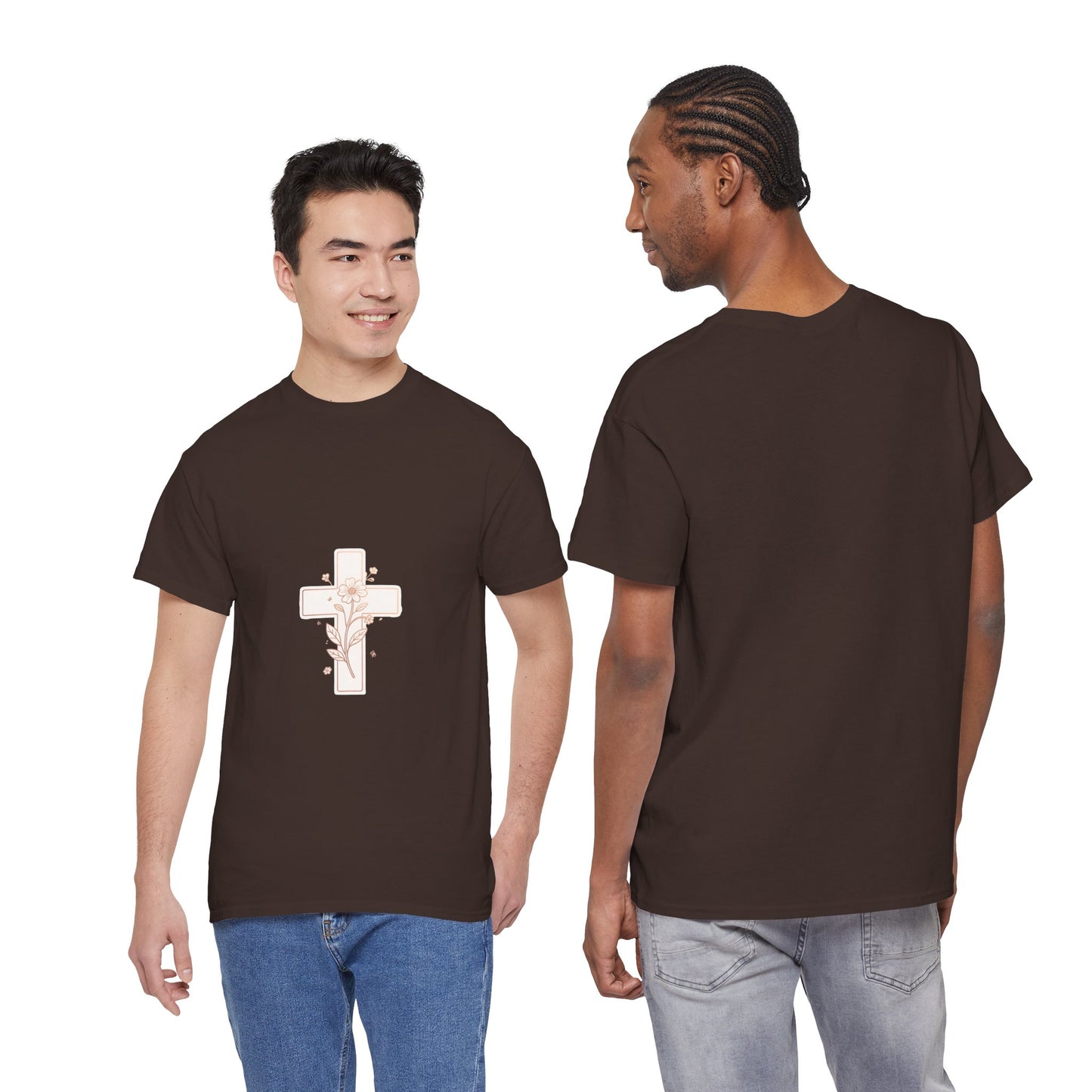 Floral Cross Tee — Delicate Bloom Christian T-Shirt | Meaningful gifts for teens and adults