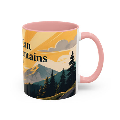 Faith Can Move Mountains Coffee Mug — Matthew 17:20 Inspirational Accent Mug
