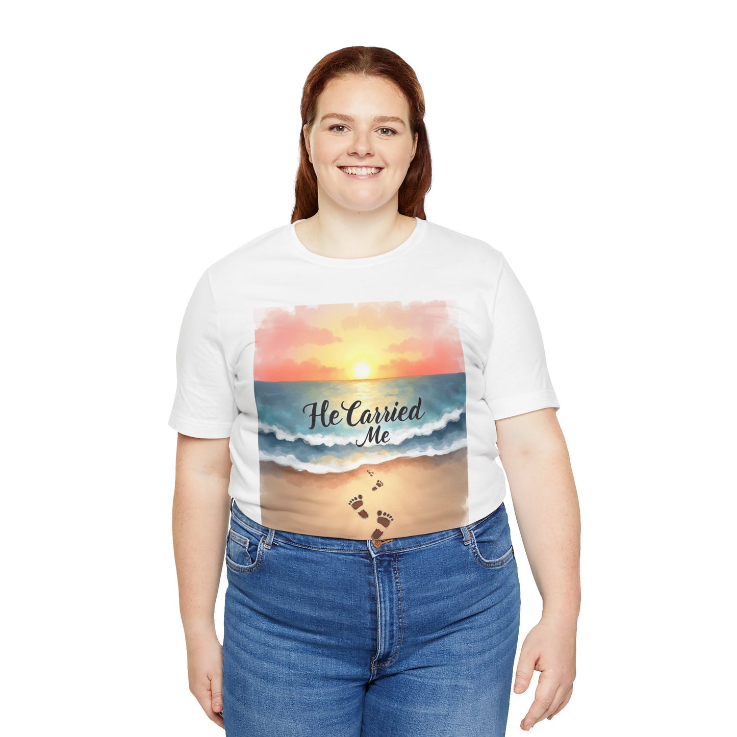 He Carried Me Scripture Tee | Inspirational Christian Faith Shirt