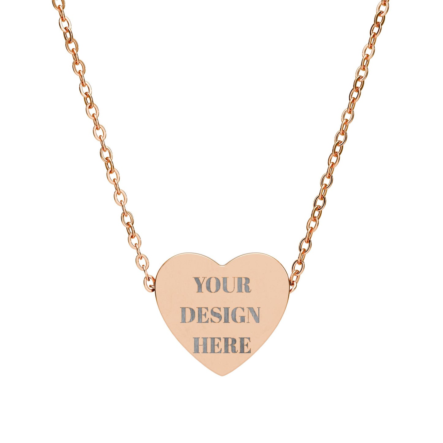 Engravable Heart Necklace — Personalized Name/Message Pendant
