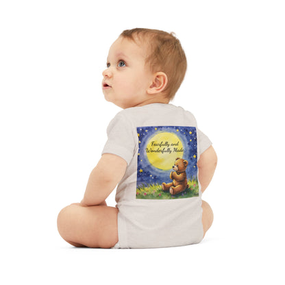 Infant One-Piece — 'Little Prayer Warrior' Bear Baby Bodysuit (Personalize Name)