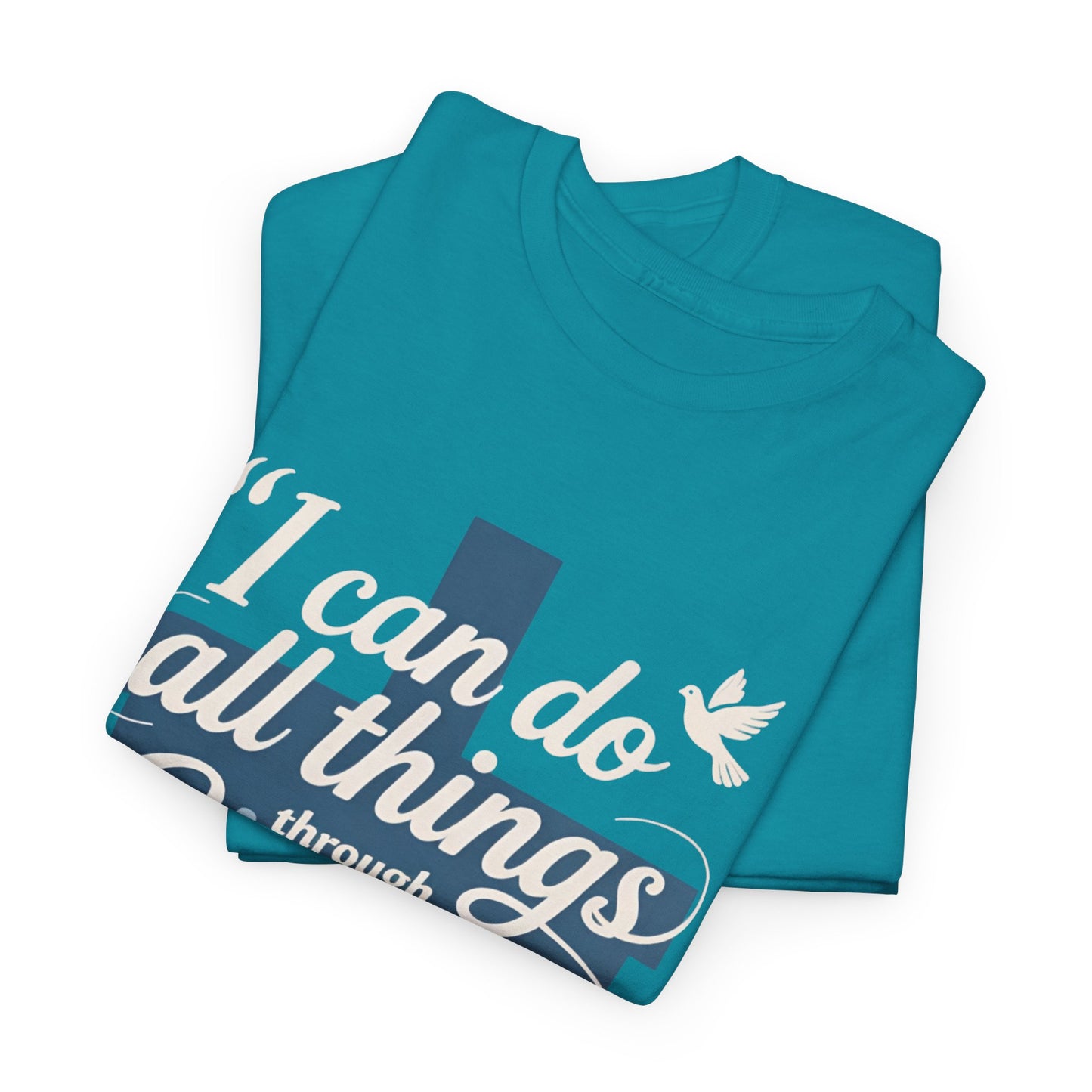 Philippians 4:13 Cotton Tee — "I Can Do All Things" Christian Prayer T-Shirt