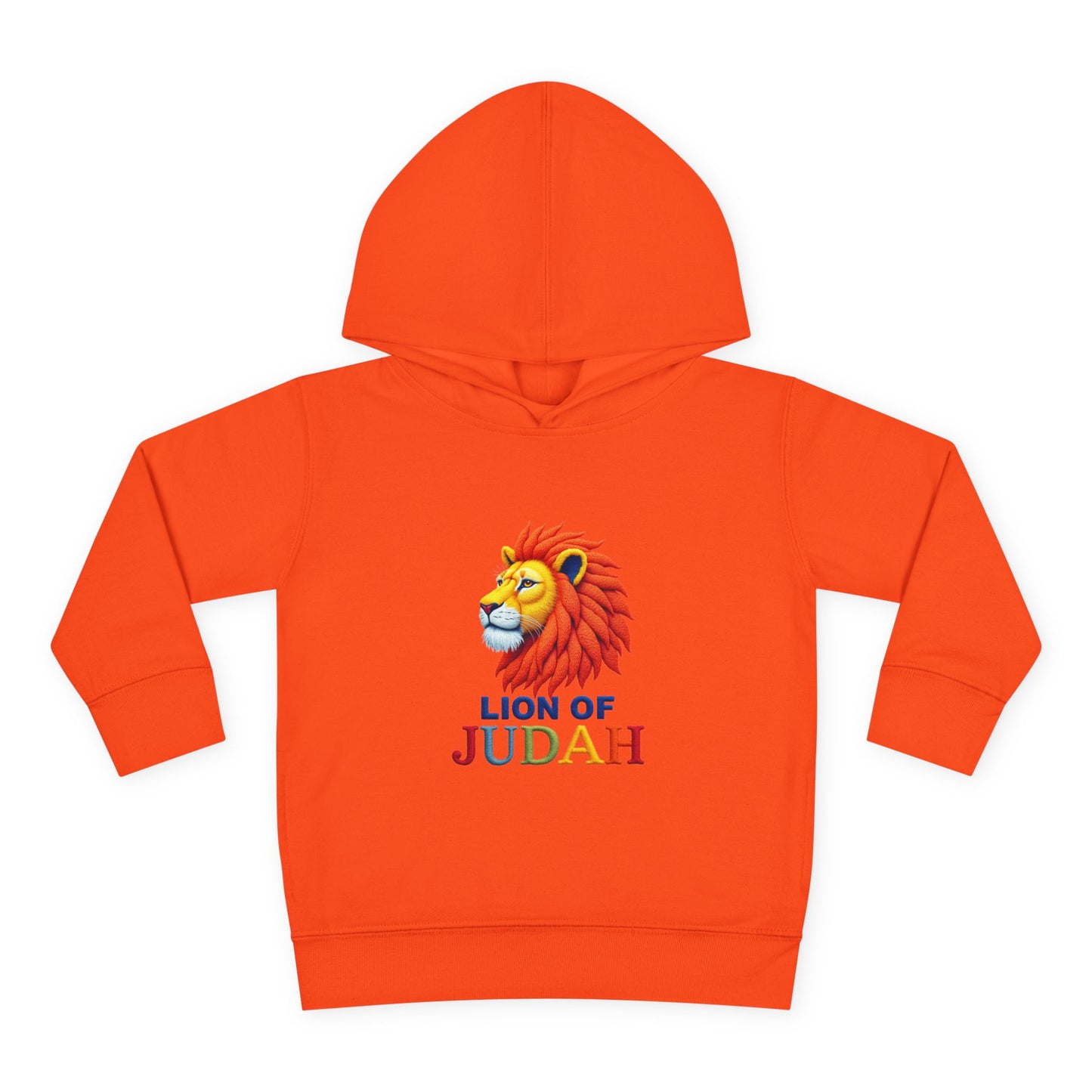 Lion of Judah Toddler Hoodie — Christian Kids Pullover with Colorful Lion Graphic