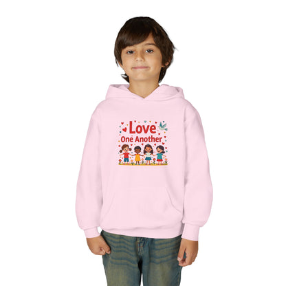Love One Another Youth Hoodie — Kids' Inclusive Friendship Sweatshirt