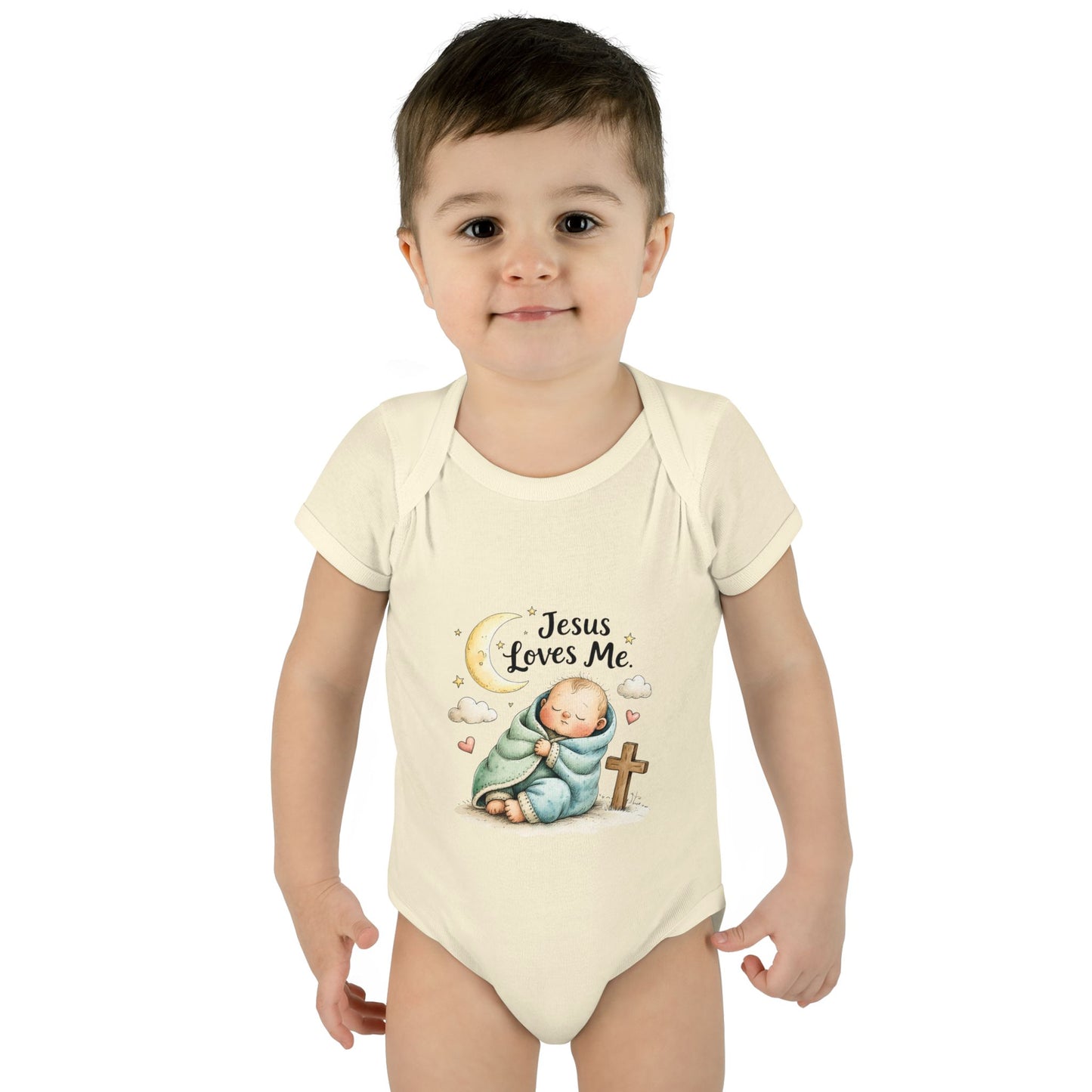 Jesus Loves Me Baby Bodysuit - Infant Christian Onesie for Newborns