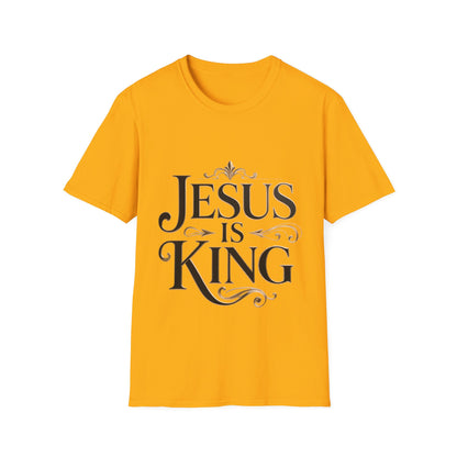 Jesus Is King T-Shirt — Christian Faith Graphic Tee, Inspirational Worship Shirt