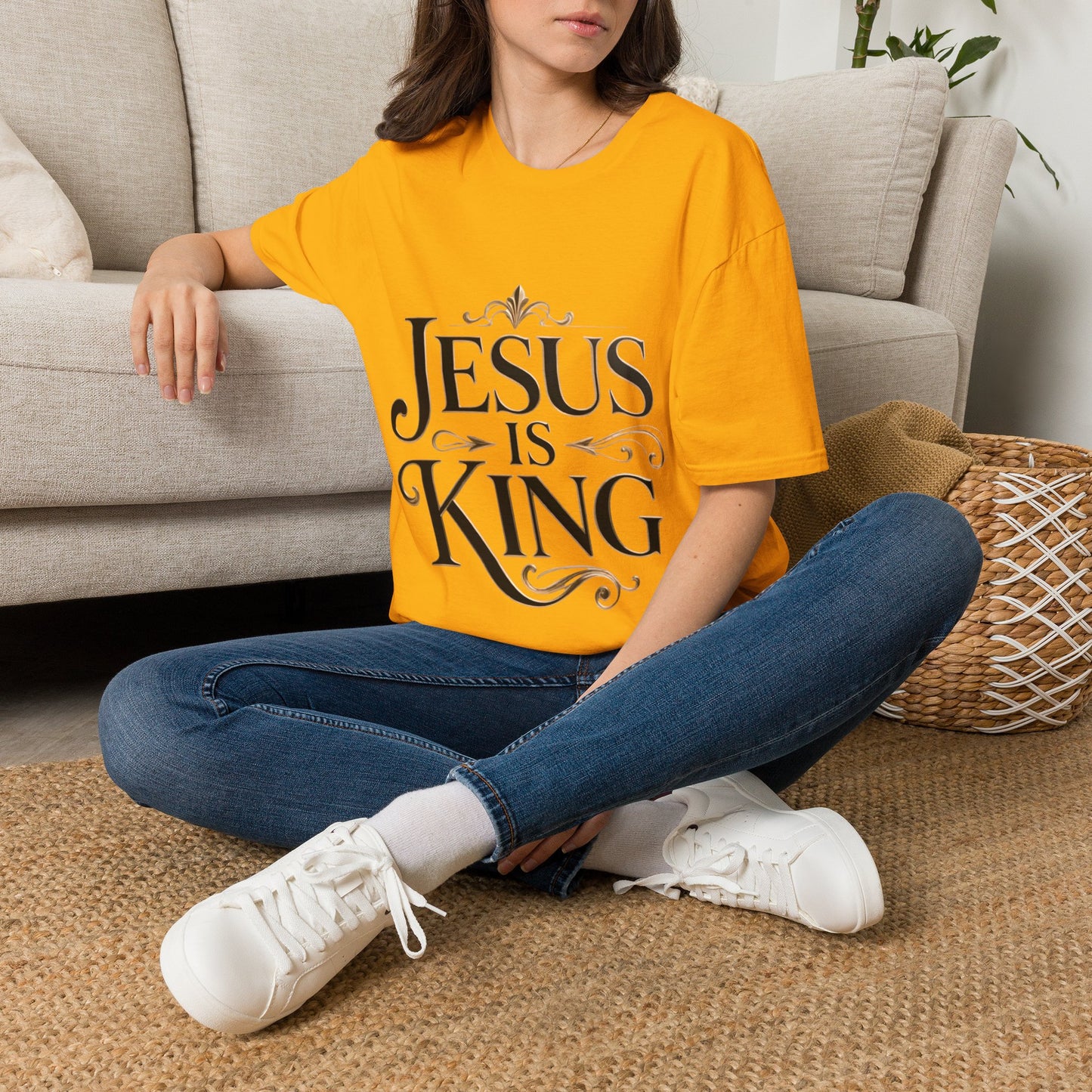 Jesus Is King T-Shirt — Christian Faith Graphic Tee, Inspirational Worship Shirt