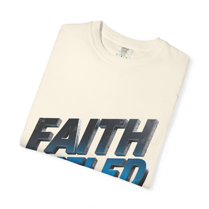 Faith Fueled Garment-Dyed Tee — Vintage Two-Tone Christian T-Shirt