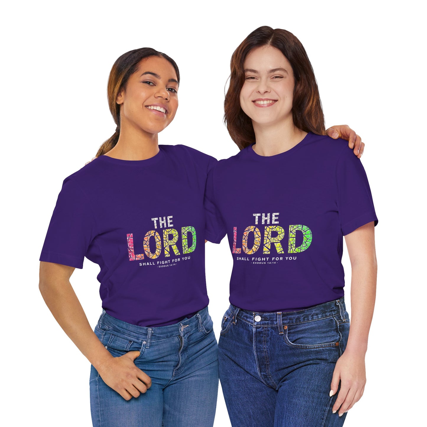 The LORD multicolor mosaic Tee | T-Shirt, Christian faith typography