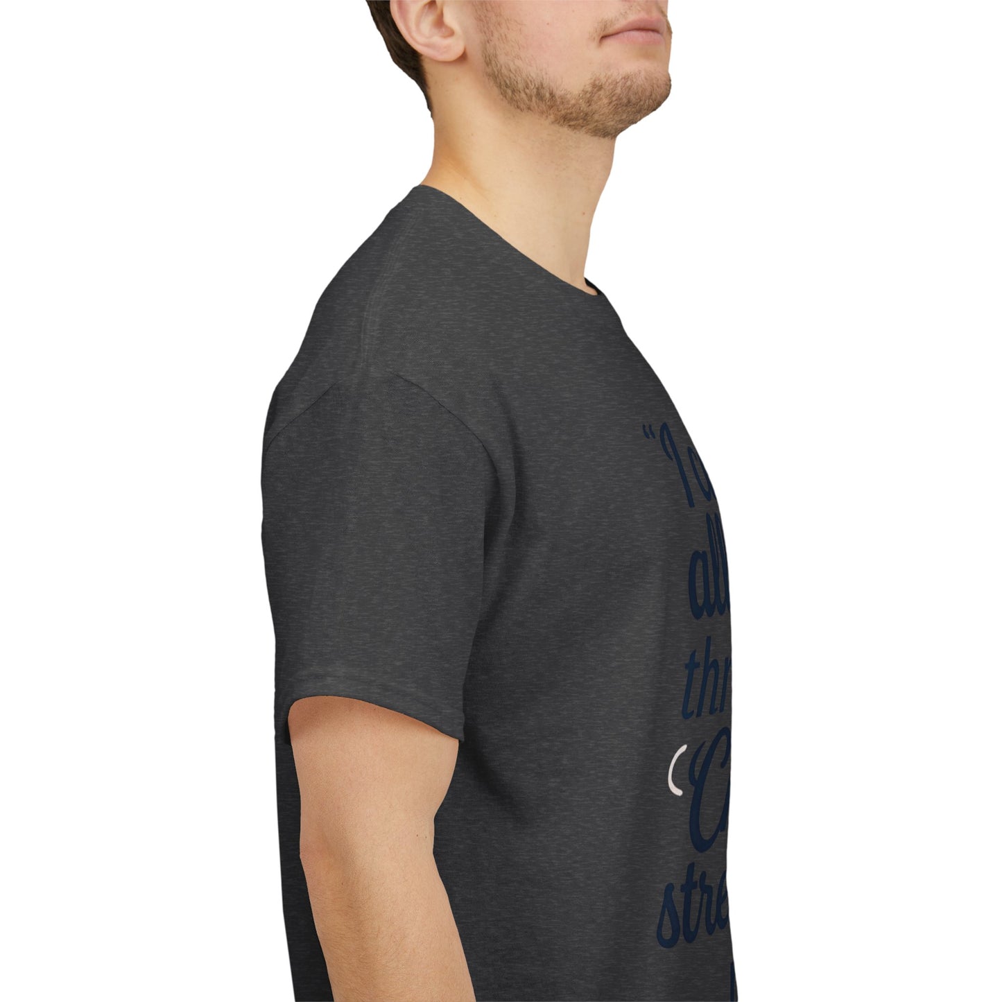 Inspirational Christian T-Shirt - "I Can Do All Things Through Christ" Bible Verse Tee
