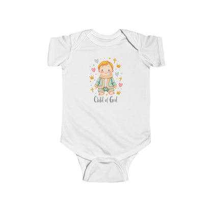 Baby Bodysuit — "Child of God" Angel Baby Onesie for Baptism & Church