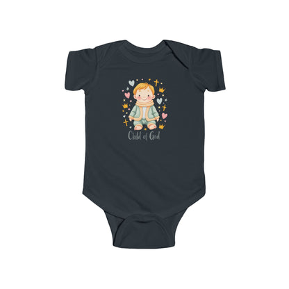 Baby Bodysuit — "Child of God" Angel Baby Onesie for Baptism & Church