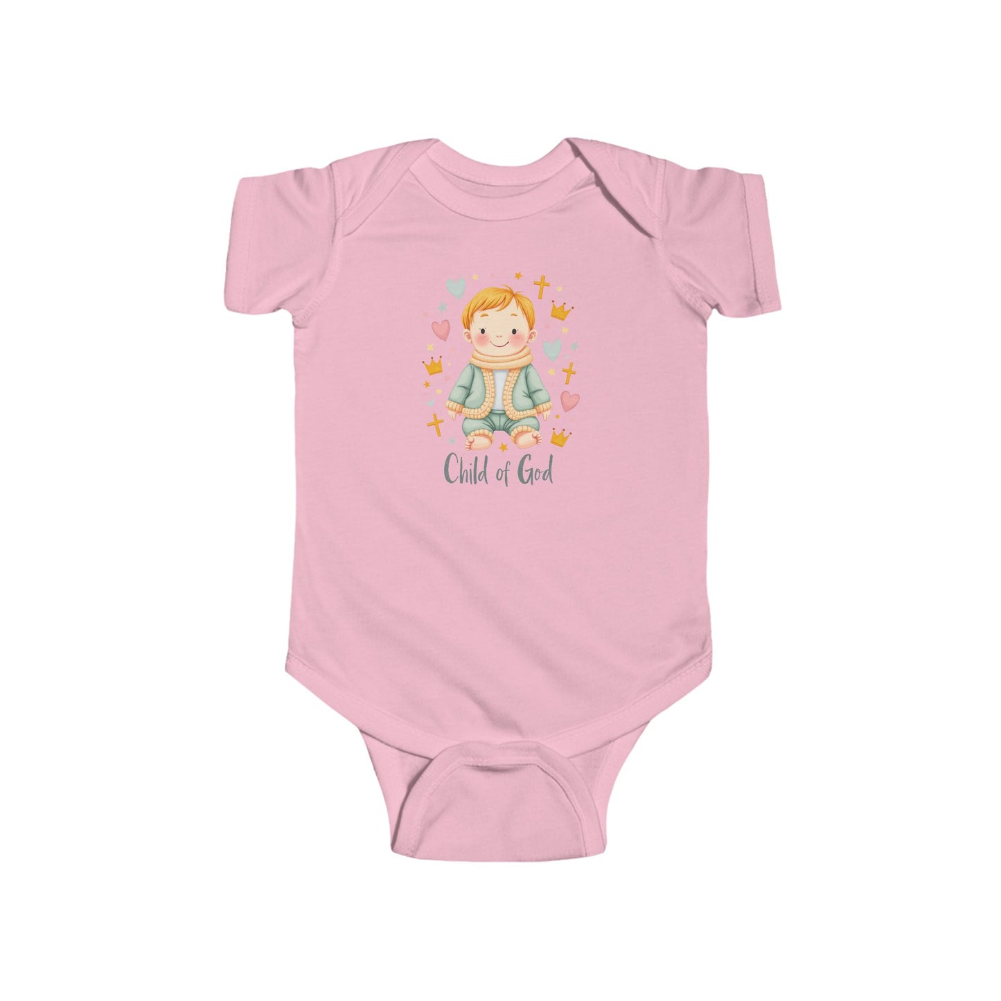 Baby Bodysuit — "Child of God" Angel Baby Onesie for Baptism & Church