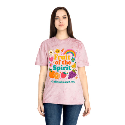 Fruit of the Spirit T-Shirt — Retro Rainbow & Fruit Christian Tee (Galatians 5:22-23)