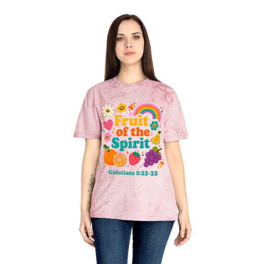Fruit of the Spirit T-Shirt — Retro Rainbow & Fruit Christian Tee (Galatians 5:22-23)
