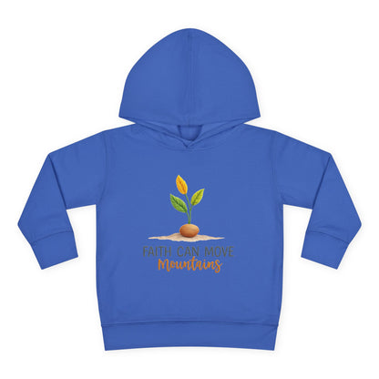 Toddler Hoodie - "Faith Can Move Mountains" Plant Graphic