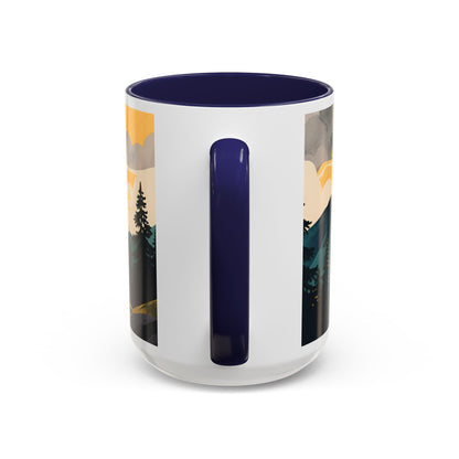 Faith Can Move Mountains Coffee Mug — Matthew 17:20 Inspirational Accent Mug