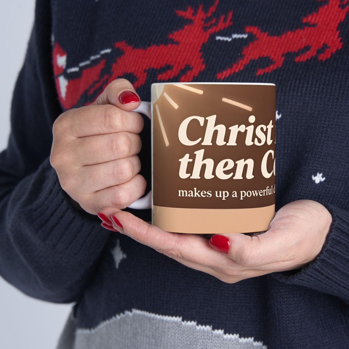 Christ First Then Coffee mug | Christian faith coffee mug, scripture morning cup
