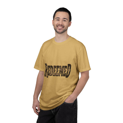 Garment-Dyed Statement Tee — Bold Single-Word Typographic Front