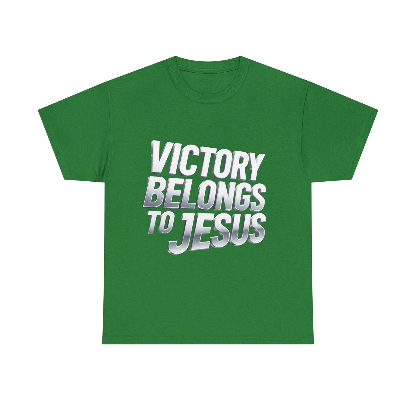 Victory Belongs to Jesus T-Shirt — Heavyweight Christian Faith Tee