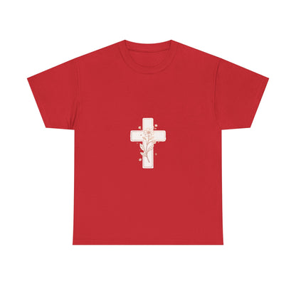 Floral Cross Tee — Delicate Bloom Christian T-Shirt | Meaningful gifts for teens and adults
