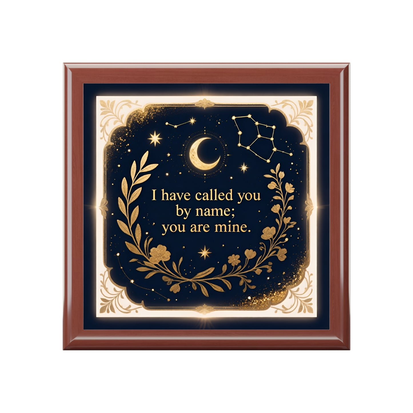 Keepsake Jewelry Box — "I Have Called You by Name; You Are Mine" Celestial Trinket Box